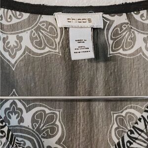 Chico's Monochrome Floral Blouse